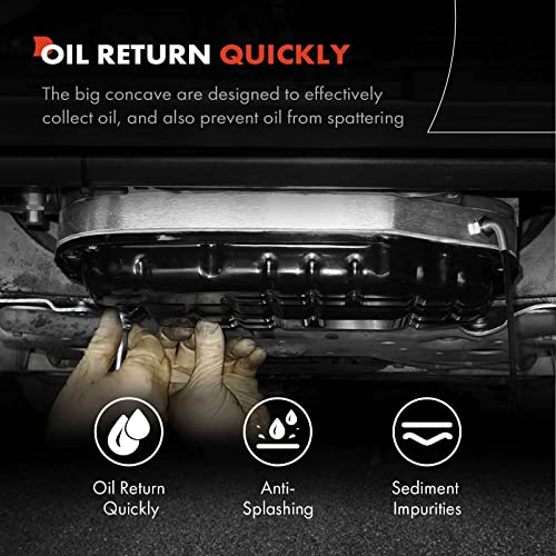 A-Premium Transmission Oil Pan Sump Without Plug Compatible with Chevrolet Malibu, Cavalier, Classic, Cobalt, HHR & Oldsmobile Achieva, Alero, Cutlass & Pontiac G5, G6, Grand Am & Saturn Aura, Ion