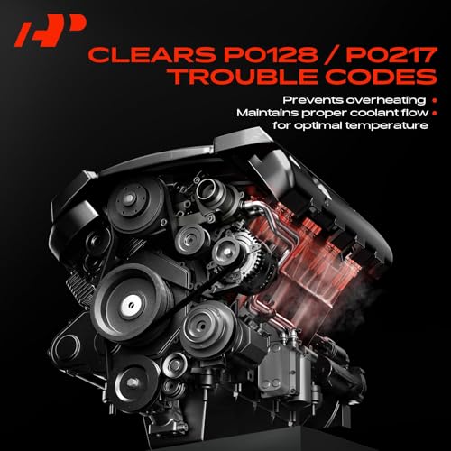 A-Premium - Thermostat Housing Assembly W/Sensor 68003582AB - Compatible with Dodge, Chrysler & Jeep - Journey 09-20, Avenger 09-14, Compass Patriot 07-17, Caliber, Sebring, 200 - DOHC 4Cyl 2.4L 2.0L