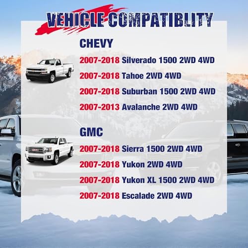 KSP Silverado Upper Control Arms, 2-4" Aluminum Forged Control Arm Compatible With Ch-evy Silverado GMC Sierra 1500 2007-2018,2pcs Aftermarket UCA With Flexible Ball Joint