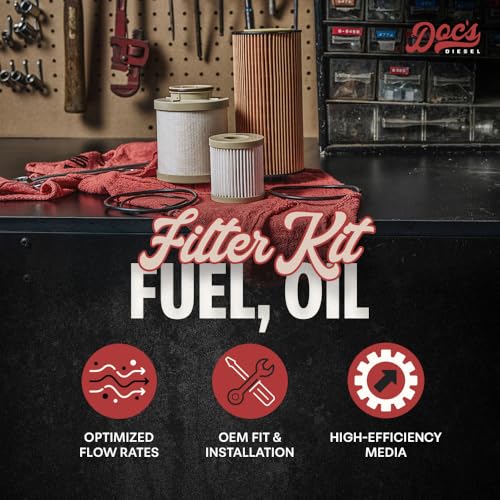 Doc's Diesel Filter Kit DCS9667+D5526 | Compatible with Ford 6.0L Super Duty F250, F350, F450, F550 2003-2007, Ford 6.0L Excursion 2003-2005 | Replaces FD4616, FL2016