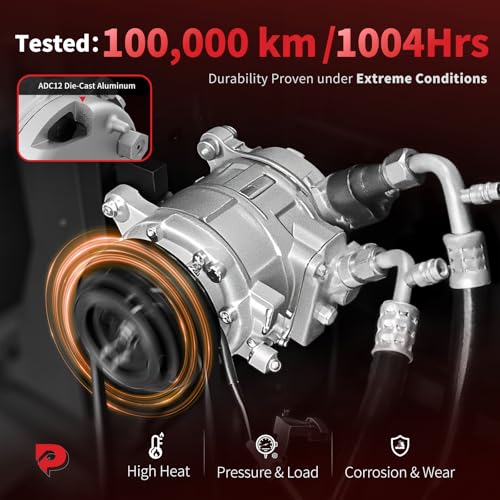PHOBOOS A/C Compressor with Clutch Compatible with Hyundai Sonata 2011-2014 L4 2.0L/2.4L & Kia Optima 2011 L4 2.0L/2.4L. Ref. CO-11218C, 178317