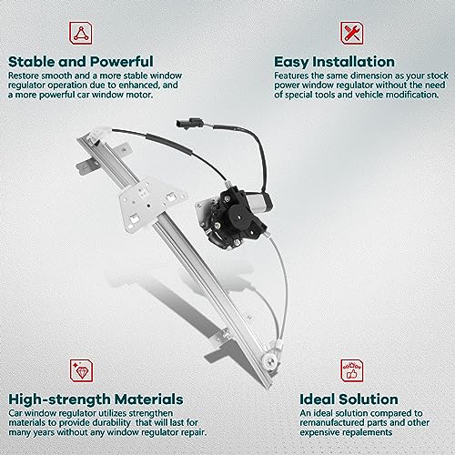 FINDAUTO Rear Driver Side Power Window Regulator with Motor Compatible for 2000-2004 for Dodge Dakota,1998-2003 for Dodge for Durango,741-598 55256495AD 55256418AH