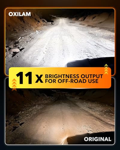 OXILAM H11 LED Light Bulb, 1100% Brighter 6500K Cool White, Anti-Flicker, 70,000Hrs Lifespan, Plug and Play, IP68, H16 LED Light Compatible with Cars Trucks SUVs, Pack of 2