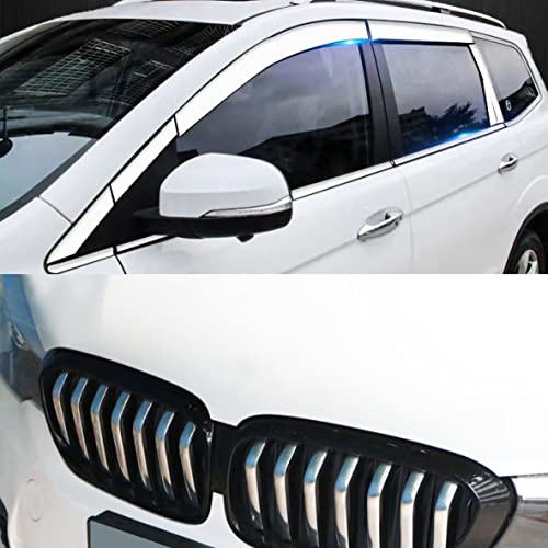 32Ft Automotive Car Exterior and Interior Molding Trim Universal Bumper Window Door Body Side and Household Furniture Surfaces Decorative Strip Scratch-Proof (1-3/16 inch (30mm), Chrome Silver)