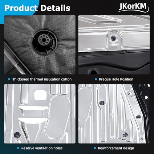 Jkorkm 74110-TBA-A00 Engine Splash Guard Under Car Shield Cover Compatible with Honda Civic 2016-2021 Replaces 74110tbaa00 Including Screws and Bolts Splash Shield Guard Under car