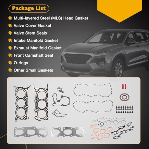 3.3 3.5 Engine Head Gasket Set, Cylinder Head Gasket Kit, Compatible with 2010-2023 Kia Sorento Cadenza Sedona Hyundai Azera Santa Fe XL, Replaces# 223113CGA0 22311-3CGA5 23113CGB0