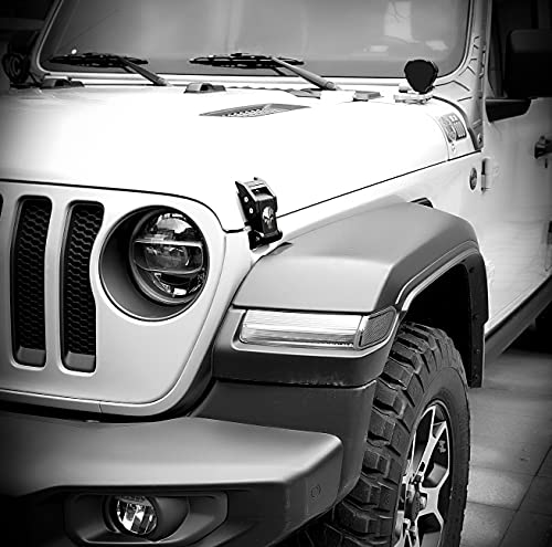 Seven Sparta Hood Latches Aluminum Hood Catch Compatible with Jeep Wrangler JK/JKU 2007-2017, JL/JLU 2018-2022 & Jeep Gladiator 2020-2022, 1 Pair (Skull)