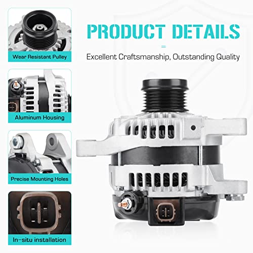New Alternators for Toyota 1.8 1.8L Corolla 2009-2013, for Scion xD 1.8L 2008-2014, 110A 104210-2800, 104210-2801, 104210-2802, 27060-37041, 27060-0T040, 11386 11386N