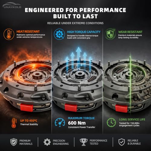 UnayKolb 6DCT250 DPS6 Auto Transmission Dual Clutch Drum Set Dual Clutch Kit Compatible with Ford Focus 2011-2019/Fiesta 2011-2018/B-MAX/EcoSport 2013-2017/Figo 2016-2018 602000800