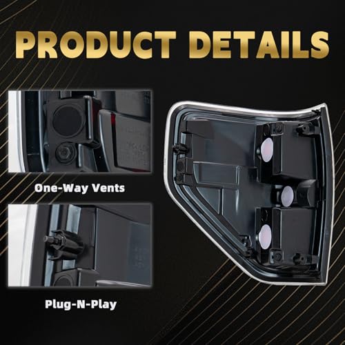Tail Light Fit For 2009-2014 Ford F150 f-150 Smoked Driver&Pessenger Side