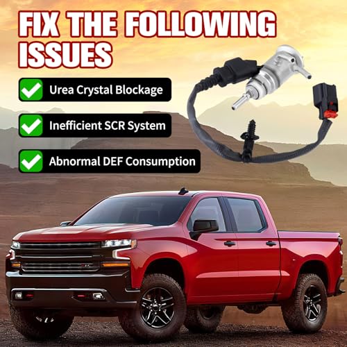 Diesel Exhaust Fluid DEF Injector for Chevy Silverado 2500HD/3500HD 2017-2022 & GMC Sierra 2500HD 2017-2022, Sierra 3500HD 2017-2019 6.6L V8 Diesel Replace# 12688993 12670033 DFI13
