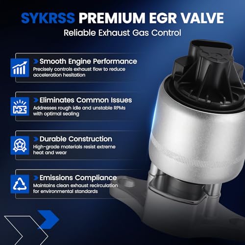 SYKRSS EGR Valve EGV589 Compatible with GMC Sierra/Chevy Silverado 5.7L V8 (1996-2002), Replaces 214-1065, GM 12568582 | Fits Express/Savana Vans 4.6L