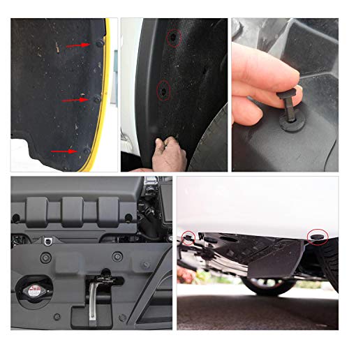 GOOACC Universal Plastic Fender Clips,200 Pcs Push Bumper Fastener Rivet Clips with 6 Size Auto Body Retainer Clips Bumpers,Car Fender Replacement for GM, Ford & Ch, GRC-47
