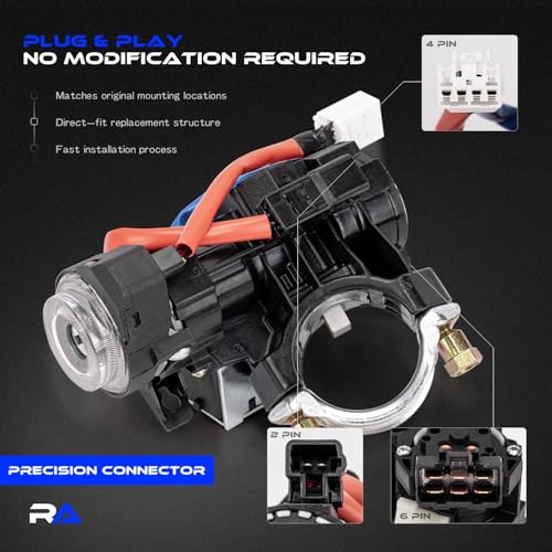 81900-3XF00 Ignition Lock Switch Assembly with Keys Fit for Hyundai Elantra 2011-2016 Ignition Lock Cylinder with Housing Replace# 81910-3XA00, 81910-3X130, 81910-3X110, 81970-3XA00