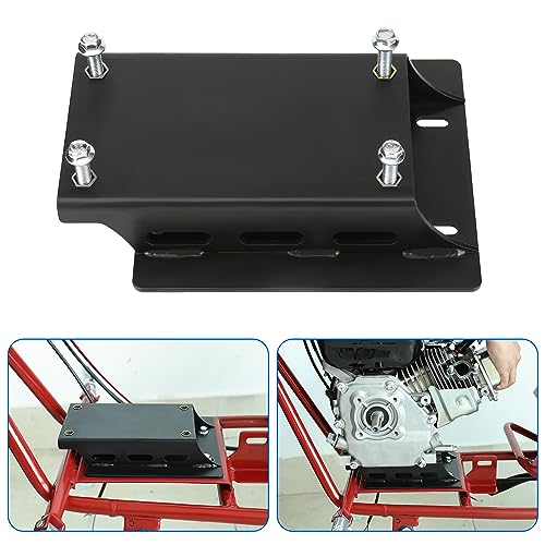 YOXUFA Torque Converter Motor Engine Riser Plate Kit Replacement for Predator 212cc 224cc 196cc 6.5hp Coleman CT200U BT200X Baja Warrior Massimo MB200 GX160 GX200 Engine Mini Bike Go Kart Parts