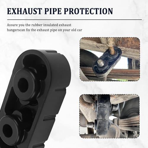 2PCS Rubber Exhaust Hangers,Muffler Hanger Compatible with GMC,Cadillac,Chevrolet Replacement OEM#25956663,15740212,Exhaust Hanger Rubber for Vibration & Noise Reduction