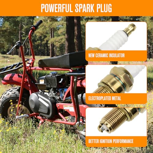 FVRITO Ignition Coil Spark Plug Kit Compatible with Predator 212cc 196cc Gx160 Gx200 Clone Engine Coleman CT200U CT200U-EX BT200X KT196 Baja MB165 MB200 Generator Mini Bike Go Kart Lawn Mower Parts