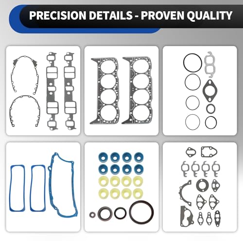 Assembroverse 260-1269 SBC Engine Gasket Set Compatible with C1500/C2500/K1500 G20/G30 5.7L 350 V8 (1987-1995) | Replace KS2666 T598122 Premium Head Gasket Kit