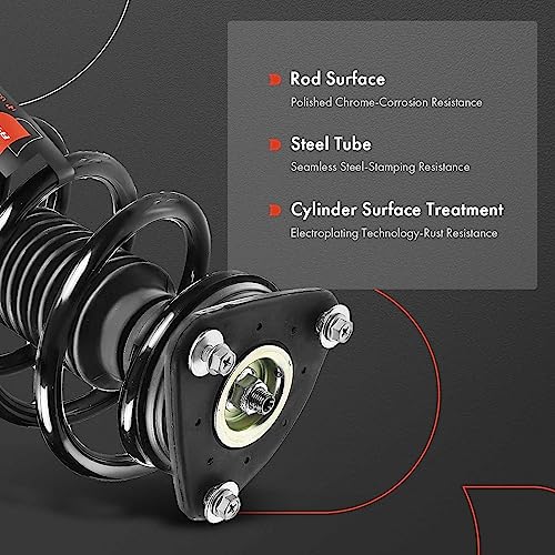 A-Premium Front Pair (2) Complete Strut & Coil Spring Assembly with Volvo C30 2007-2013, C70 2008-2013, S40 2004-2011, V50 2005-2011, Driver & Passenger