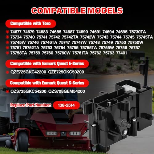 138-2514 Mower Brake Control Module Compatible with Toro Lawn Mower Tractor, Mower Brake Box Controller Assembly ASM for TimeCutter Exmark Quest E-Series and Exmark Quest S-Series, 3 Years Warranty