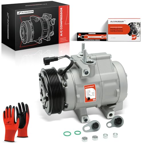 A-Premium Air Conditioner AC Compressor with Clutch Compatible with Ford Expedition F-150 2007-2014, F-250 F-350 F-450 F-550 Super Duty, F53 & Lincoln Navigator Mark LT 2007-2008