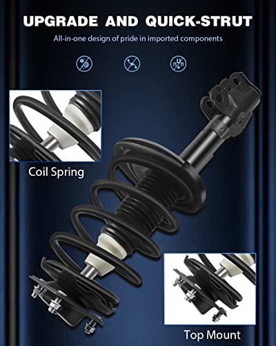 ECCPP FWD struts and shocks 2pcs Front Pair Complete Strut Assembly Shock Absorber for 2004-2006 for Toyota Camry,2004-2006 for Toyota Solara,2004-2006 for Lexus Es330 172205 172206 11643 11644