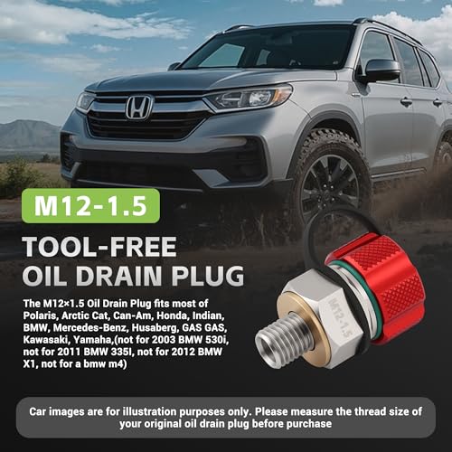 LIFSHP Oil Drain Valve,Oil Drain Plug for DIY Oil Changes At Home No Tools,No Mess,No Cleanup, M12x1.5 Thread Size