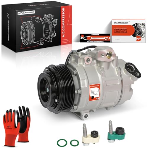 A-Premium Air Conditioner AC Compressor with Clutch Compatible with Ford Explorer 2011-2015 3.5L, Police Interceptor Utility 2013-2015 3.7L, with 6-Groove Pulley