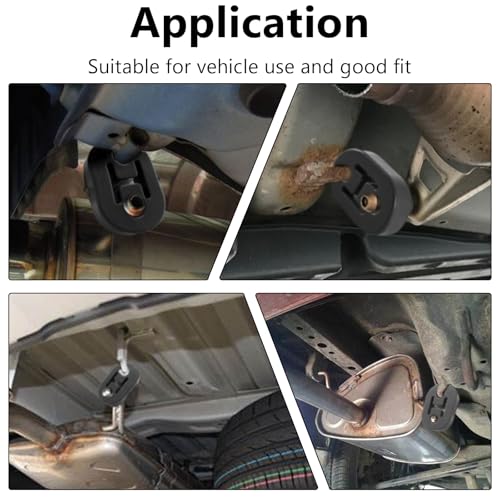 BFXM Exhaust Rubber Hanger, rubber muffler hangers. Rubber Insulator Bushing Mount, rubber exhaust mounts with 2 Holes 0.47 Inch, Universal Fit