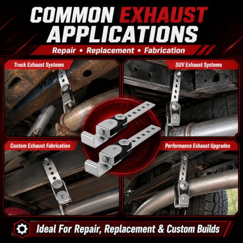 joytrace 2-Pack Swivel Exhaust Hangers - Universal Rotating Muffler Brackets Muffler Hanger Bracket Universal fit