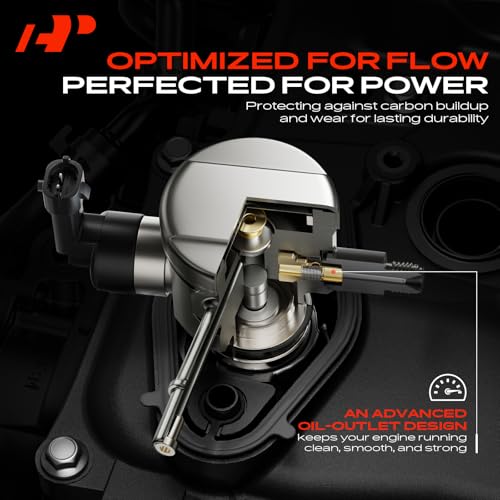 A-Premium Direct Injection High Pressure Fuel Pump with Gasket and Bolts Compatible with Chevrolet Equinox 2010-2017, Malibu 2013-2014, Impala & GMC Terrain 2010-2017 & Buick LaCrosse, Verano, Regal