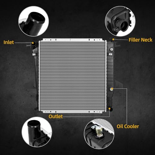 DWVO Radiator Compatible with 1998 1999 2000 2001 Ford Ranger, 98-01 Mazda B2500 L4 2.5L CU2172