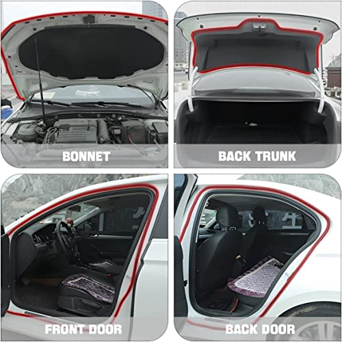 Double Layer Self-Adhesive Car Door Rubber Seal Strip - 5 Holes Sealing Stickers, Noise Insulation Weatherstrip, Edge Protector, Auto Interior Accessories for Tailgate (32.8FT)