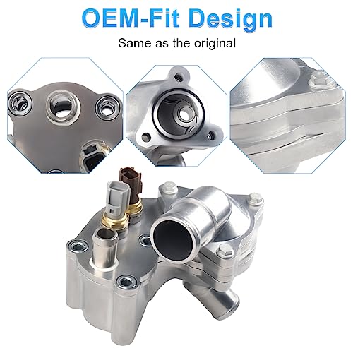 4L5E8A586AB Aluminum Thermostat Housing Compatible with 01-05 Ford Explorer