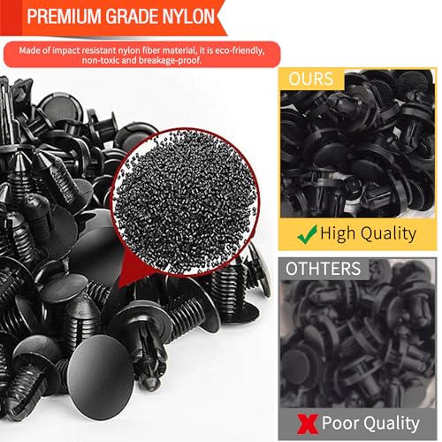 Niteguy 390Pcs Subaru Car Plastic Rivets Fasteners Push Retainer Kit,18 Most Popular Sizes Auto Push Pin Rivets, for Subaru Toyota Body Interior and Exterior Retainer Fastener Clip - 2 Years Warranty