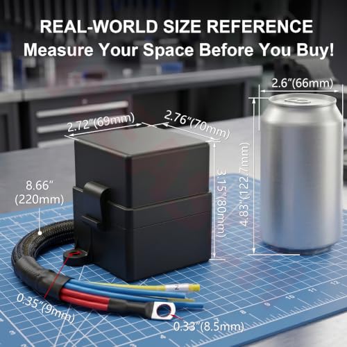 Weasch 12V 6 Way Pre-Wired Fuse Relay Box Kit with 2 x 80A 4-Pin Relays