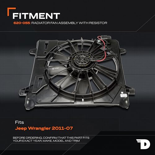 Dorman 620-055 Engine Cooling Fan Assembly Compatible with Select Jeep Models