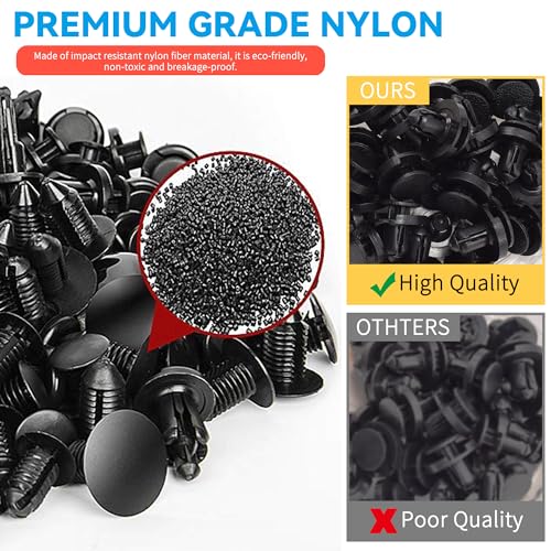 332Pcs Toyota Car Retainer Clips Auto Fasteners Assortment-18 Most Popular Sizes Auto Push Pin Rivets Set for Toyota Lexus Nissan Body Interior and Exterior Retainer Fastener Clip - 2 Years Warranty
