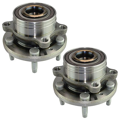 TRQ Left and Right Wheel Bearing and Hub Assembly Set 2 Piece Compatible with 2011-2012 Ford Explorer 2013-2019 Explorer Police Package Steel Wheels 2013-2019 Police Interceptor Utility