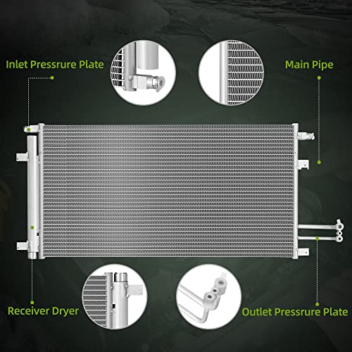 AUTOSAVER88 A/C AC Condenser Air Conditioning Condenser Compatible with 2014-2018 Chevy Silverado 1500 2500 GMC Sierra 1500 2015-2020 Suburban Tahoe Yukon XL 15-20 Cadillac Escalade 5.3L 6.0L 6.3L