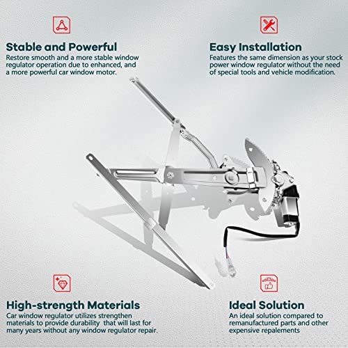 FINDAUTO Power Window Regulator Front Left Driver Side fit for 1995-2004 for Toyota for Tacoma 741-799 Window Regulator and Motor Assembly with Motor