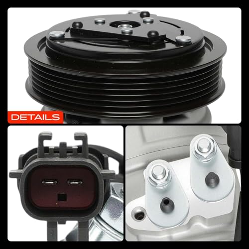 A-Premium Air Conditioner AC Compressor with Clutch Compatible with Dodge Ram 1500 2004-2007, Ram 2500 2004-2007, Dakota 2004-2007 & Mitsubishi Raider 2006-2007