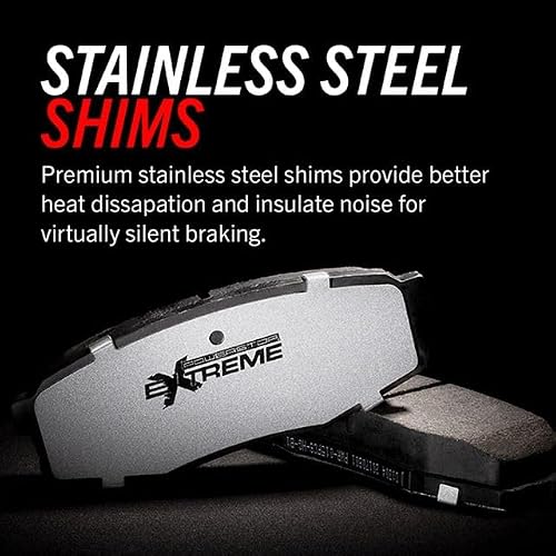 PowerStop Rear Brake Pads for Cadillac Escalade 2015-20 |Escalade ESV 2015-20 |Chevrolet Silverado 1500 2014-18 - Z36 Truck & Tow Carbon-Fiber Ceramic Brake Pads with Installation Hardware, Z36-1707