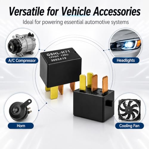 Relay G8HL-H71 (Set of 2), 39794-SDA-A03 39794-SDA-A05 12VDC Automotive Relay - Compatible for 2003-2014 Accord 2006-2014 Civic 2007-2014 Acura MDX CR-V