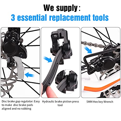 4 Pairs Bike Disc Brake Pads, Compatible for Sram Brake Pads Avid Elixir E1 E3 E5 E7 E9 ER CR XO XX DB1 DB3 DB5, MTB Brake Pads Compatible for Nutt Hydraulic Disc Brakes with Tools (Semi-Metallic)