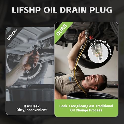 LIFSHP Oil Drain Valve,Oil Drain Plug for DIY Oil Changes At Home No Tools,No Mess,No Cleanup, M12x1.5 Thread Size