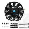 7" inch Universal Slim Fan Push Pull Electric Radiator Cooling 12V Mount Kit Black