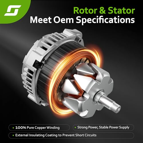 Alternator Replacement for 2007-2009 Kia Sorento 3.3 3.8L, Sedona 06-09, Borrego 10-11, 06-11 Hyundai Azera 3.3 3.8L, Veracruz 07-12, Entourage 07-10, Sonata 06-10, Santa Fe 07-09, 102211-3102, 11191N