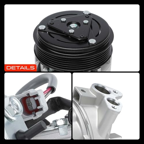 A-Premium Air Conditioner AC Compressor with Clutch Compatible with Nissan Sentra 2013-2019 1.6L 1.8L, with 6-Groove Pulley
