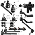 SOSOPART 15pc Set Front Suspension Kit Tie Rod End Adjusting Sleeve Sway Bar Link Lower Upper Ball Joint Idler Arm Pitman Arm Replacement for 1993-1999 For Chevy C1500 1995-2000 For Chevy Tahoe RWD